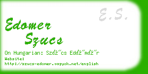edomer szucs business card